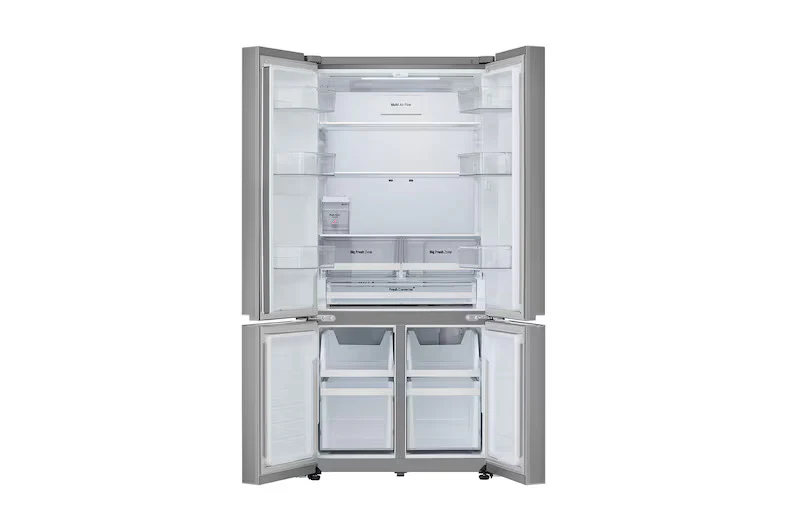 LG 604L French Door Refrigerator, Water Dispenser, Fresh Converter+, DoorCooling+™, Prime Silver Finish, 2 Star,(GV-F25FFLJB) - Image 5