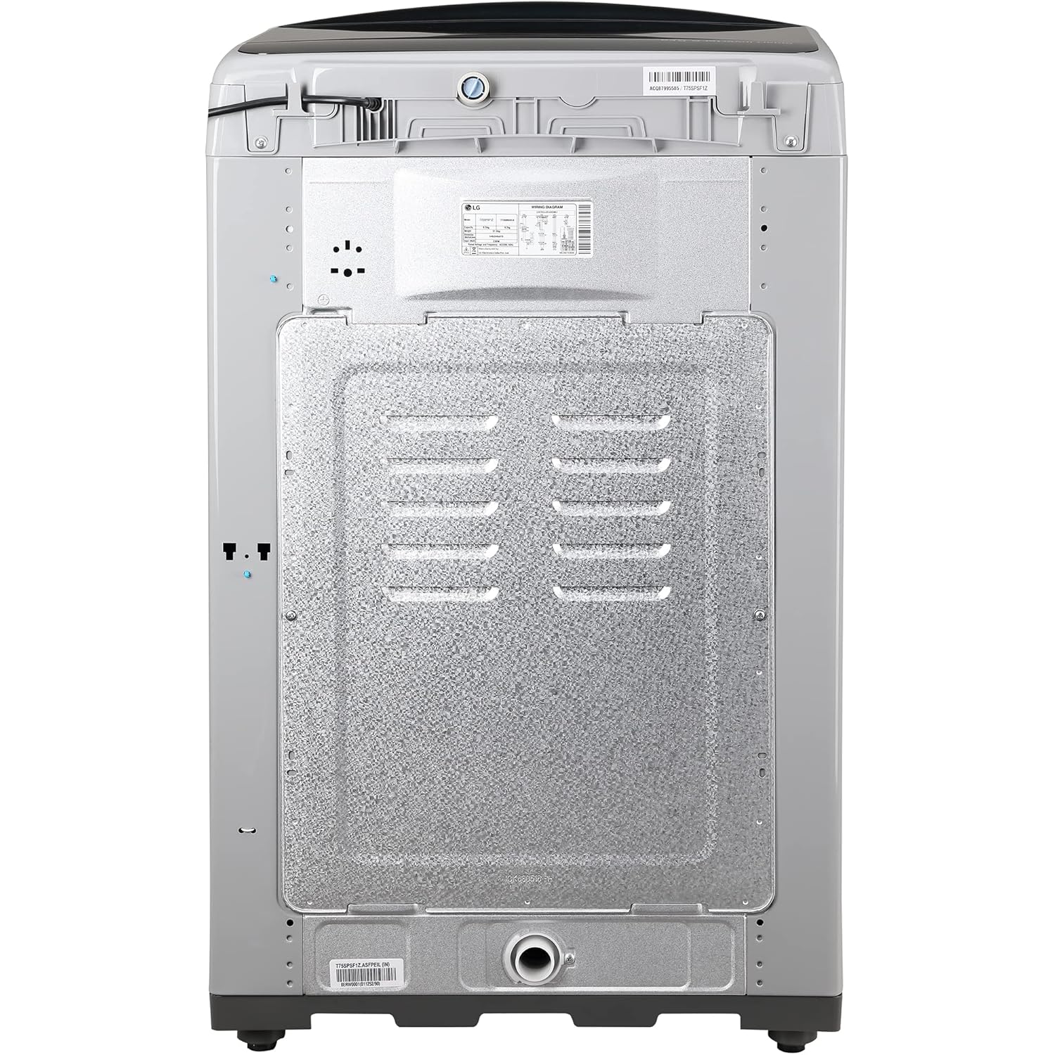 LG 7.5 Kg 5 Star Smart Inverter Fully-Automatic Top Load Washing Machine (T75SPSF1Z, Middle Free Silver, TurboDrum | Smart Closing Door) - Image 12
