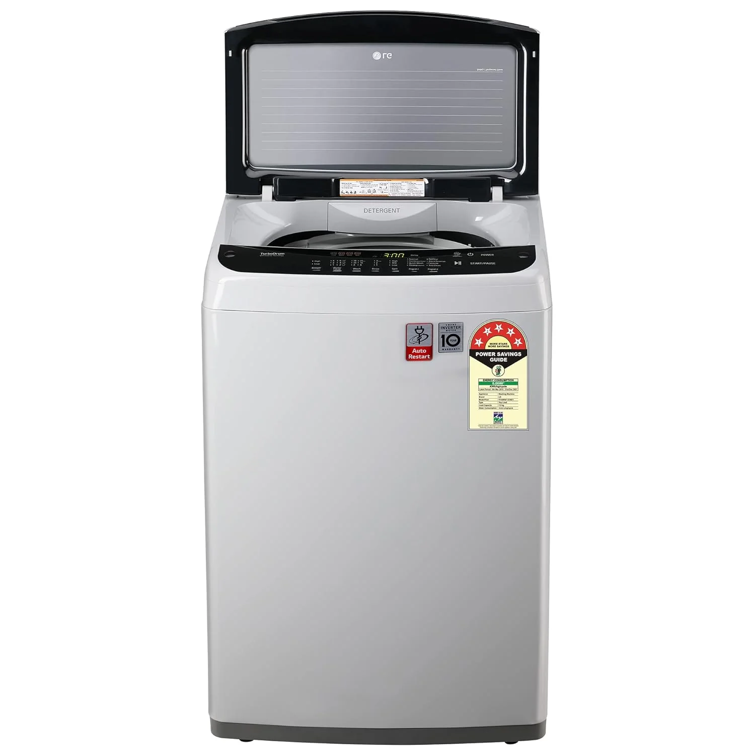 LG 7.5 Kg 5 Star Smart Inverter Fully-Automatic Top Load Washing Machine (T75SPSF1Z, Middle Free Silver, TurboDrum | Smart Closing Door) - Image 13