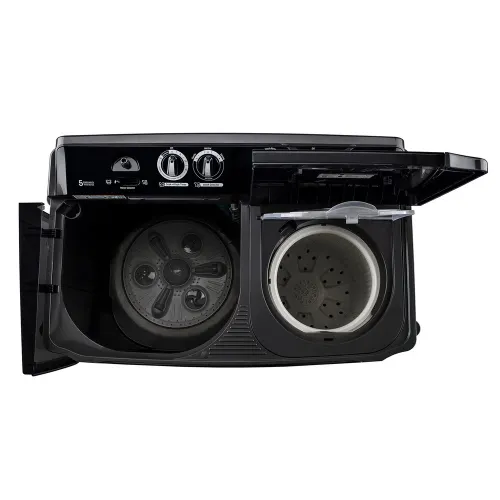LG 8.5 Kg 5 Star Semi Automatic Top Load Washing Machine with Roller Jet Pulsator | Soak | Wind Jet Dry | 4 Wash Programs (P8535SLMZ, Full Black) - Image 4