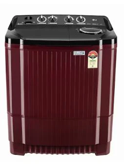 LG 8.5KG Semi Automatic Top Load Washing Machine, Roller Jet Pulsator + Soak, Burgundy,5 Star