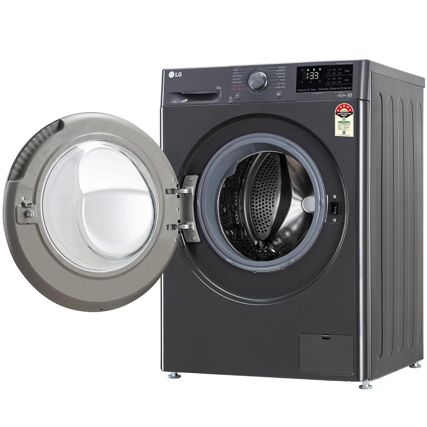 LG 8 Kg, 5 Star, AI Direct Drive Technology, Steam & 6 Motion DD Fully-Automatic Front Load Washing Machine (FHP1208Z3M, Intelligent & Convenient Fabric Care, Allergy Care, Middle Black) - Image 11