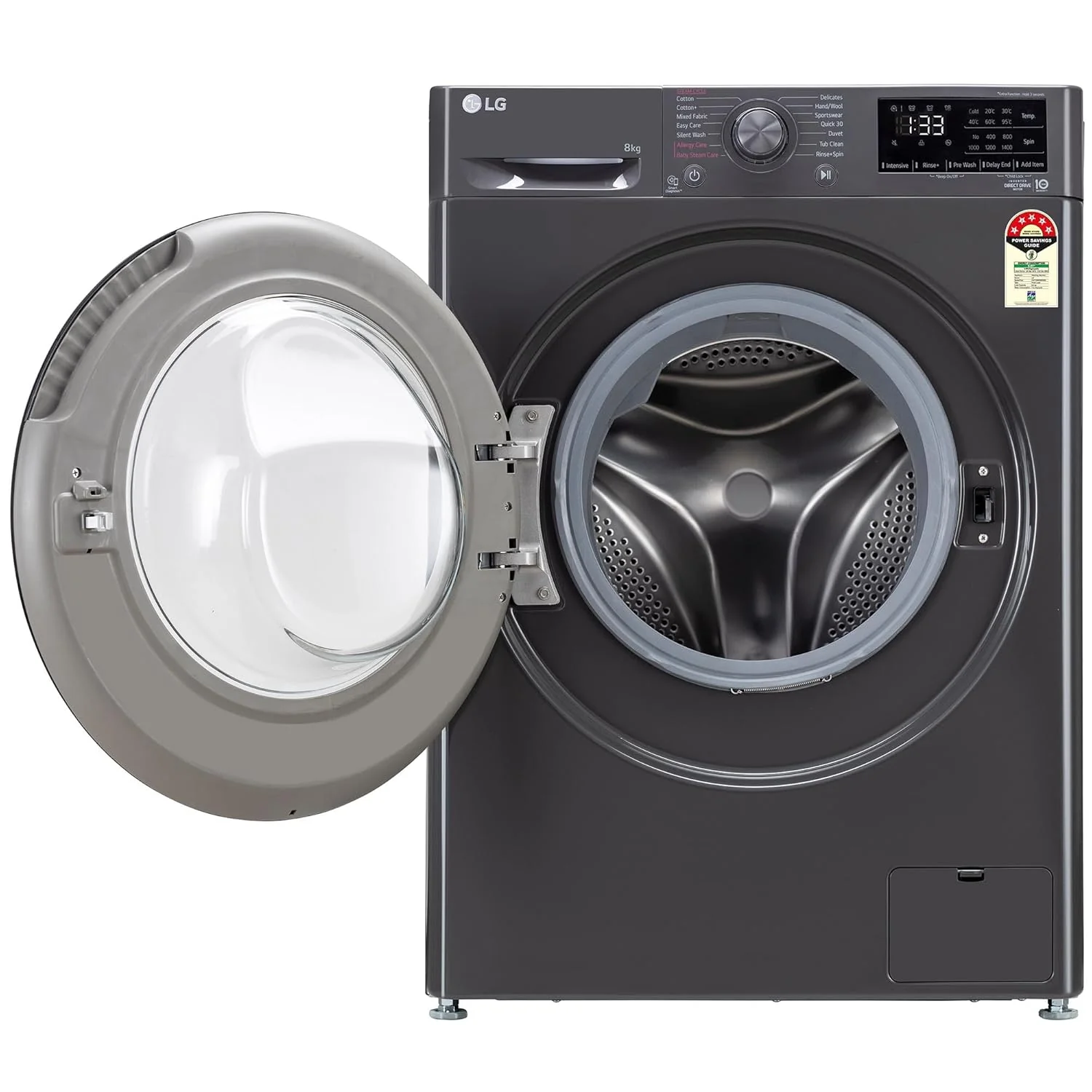 LG 8 Kg, 5 Star, AI Direct Drive Technology, Steam & 6 Motion DD Fully-Automatic Front Load Washing Machine (FHP1208Z3M, Intelligent & Convenient Fabric Care, Allergy Care, Middle Black) - Image 13