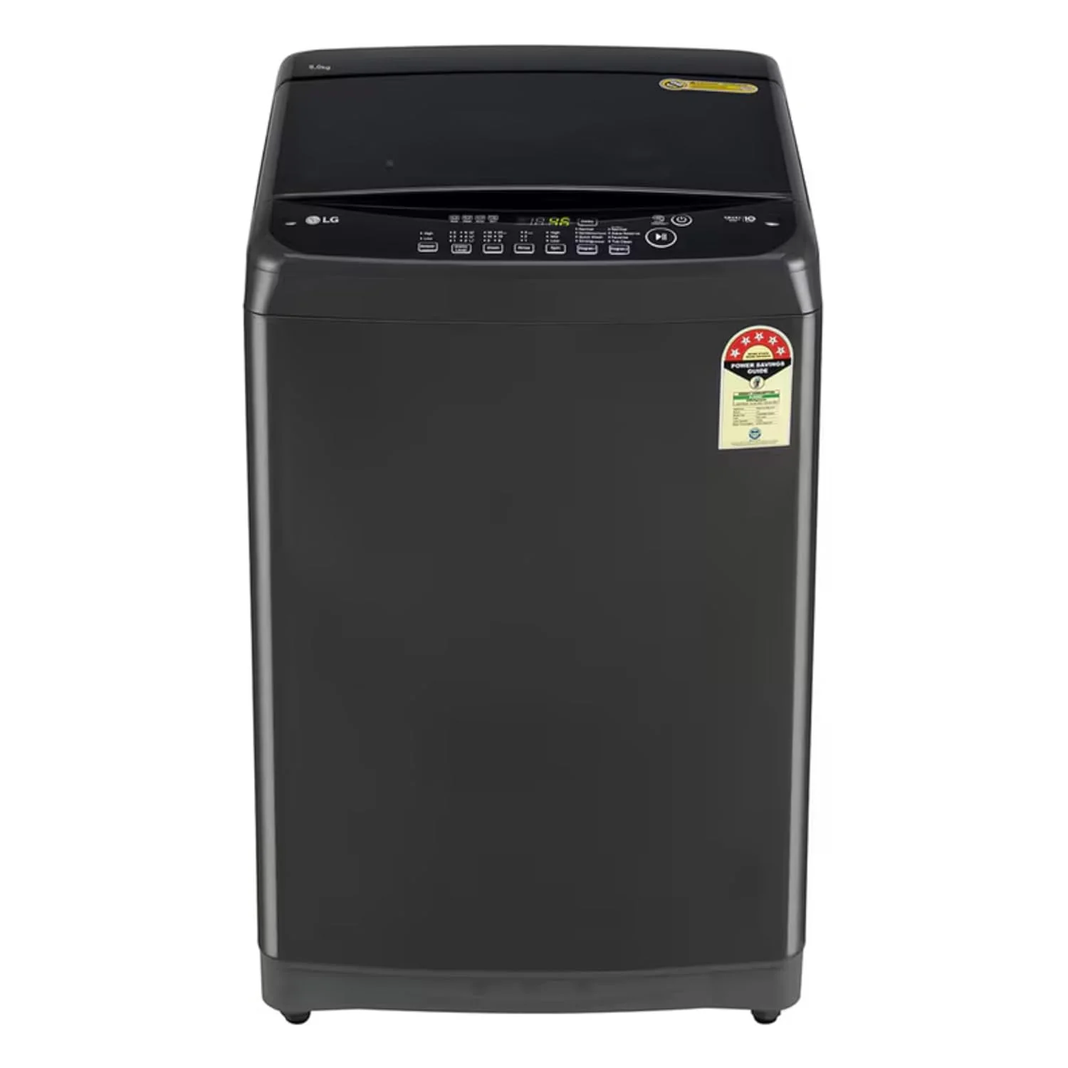LG 8 Kg Top Load Washing Machine, Smart Inverter Motor, Middle Black, T80SPMB1Z (2025 Model)