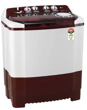 LG 8Kg Semi Automatic Washing Machine, Roller Jet Pulsator + Soak, Burgundy, 5 Star(P8035SRAZA) - Image 4