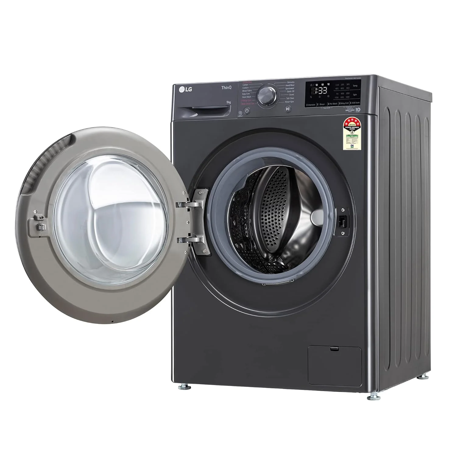 LG 9 Kg 5 Star Wi-Fi Inverter AI Direct-Drive Touch Panel Fully Automatic Front Load Washing Machine Appliance (FHV1409Z4M, Steam for Hygiene, In-Built Heater, 6 Motion DD, Middle Black) - Image 10