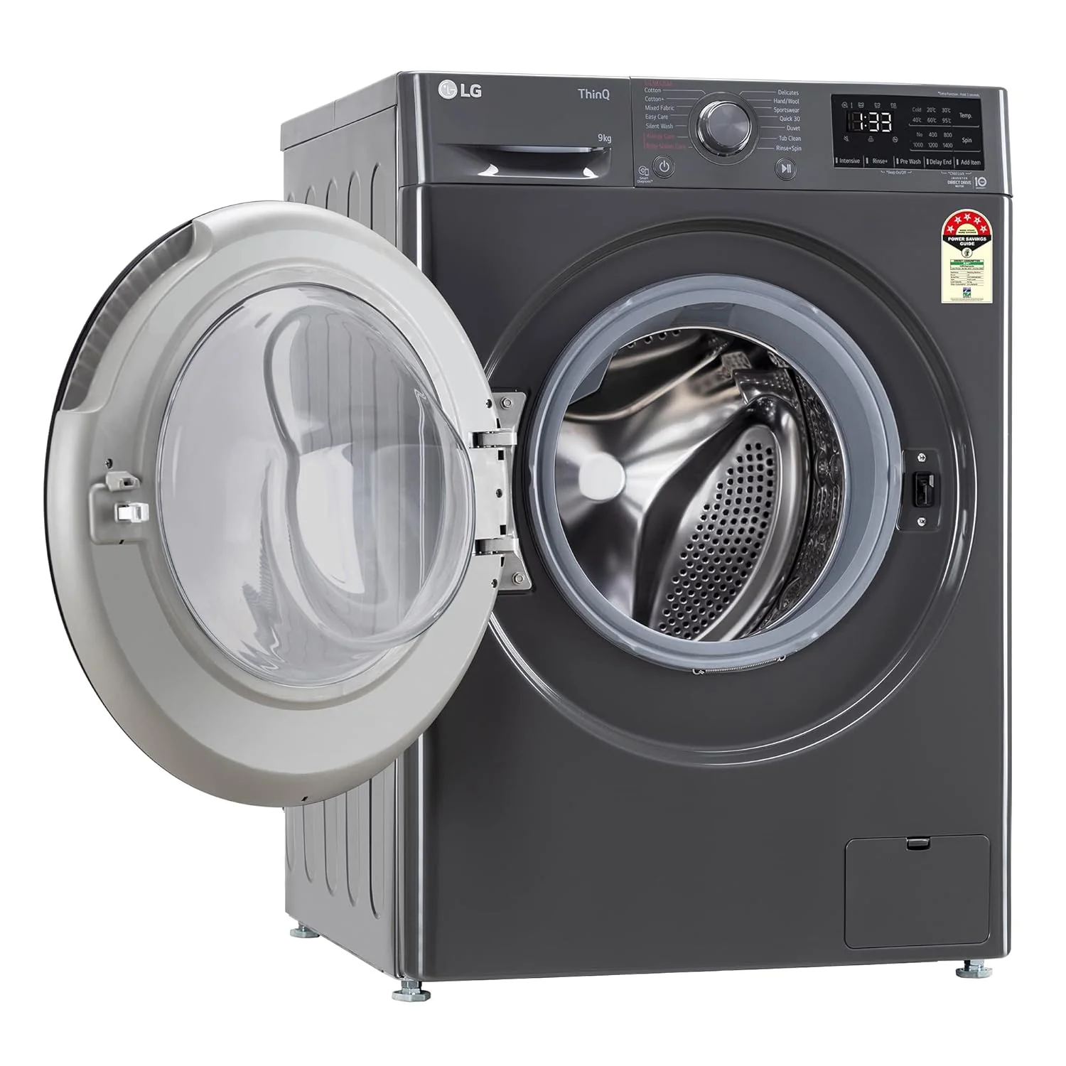 LG 9 Kg 5 Star Wi-Fi Inverter AI Direct-Drive Touch Panel Fully Automatic Front Load Washing Machine Appliance (FHV1409Z4M, Steam for Hygiene, In-Built Heater, 6 Motion DD, Middle Black) - Image 11