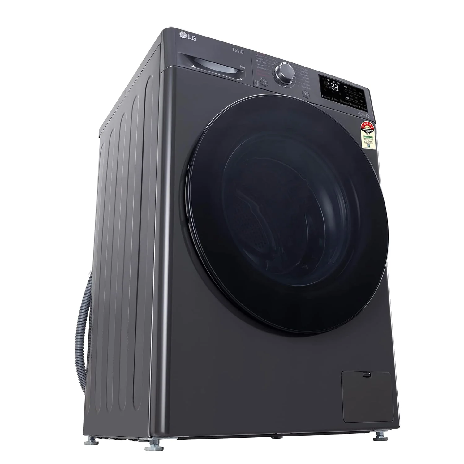 LG 9 Kg 5 Star Wi-Fi Inverter AI Direct-Drive Touch Panel Fully Automatic Front Load Washing Machine Appliance (FHV1409Z4M, Steam for Hygiene, In-Built Heater, 6 Motion DD, Middle Black) - Image 4