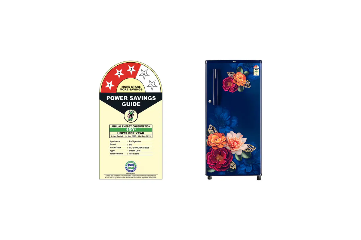 LG- GL-B199OBKD 185 L 3 Star Direct-Cool Single Door Refrigerator |Stabilizer Free Operation | Toughened Glass Shelve Save 21% - Image 8