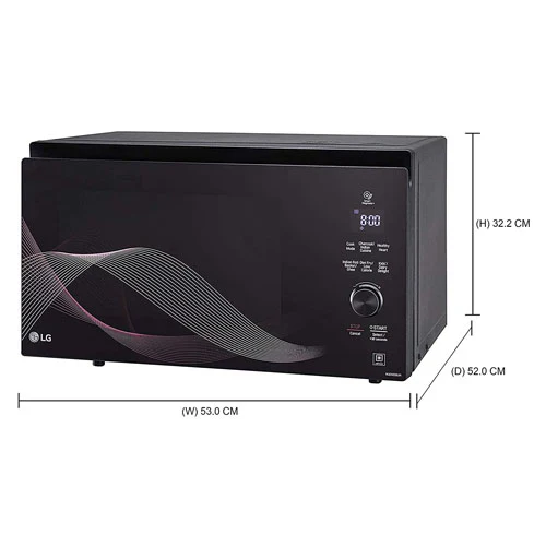 LG MJEN326UH 32L Charcoal Convection Healthy Heart Microwave Oven (Black) - Image 2