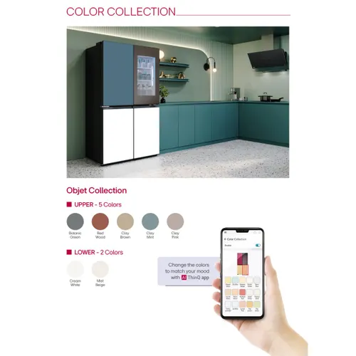 LG MoodUP™ 617 Litres 3 Star French Door Refrigerator | InstaView™ | 1.7 Lakh + Color Combinations | Built-in Bluetooth Speaker | ThinQ® (GR-A24FDMMB) - Image 11