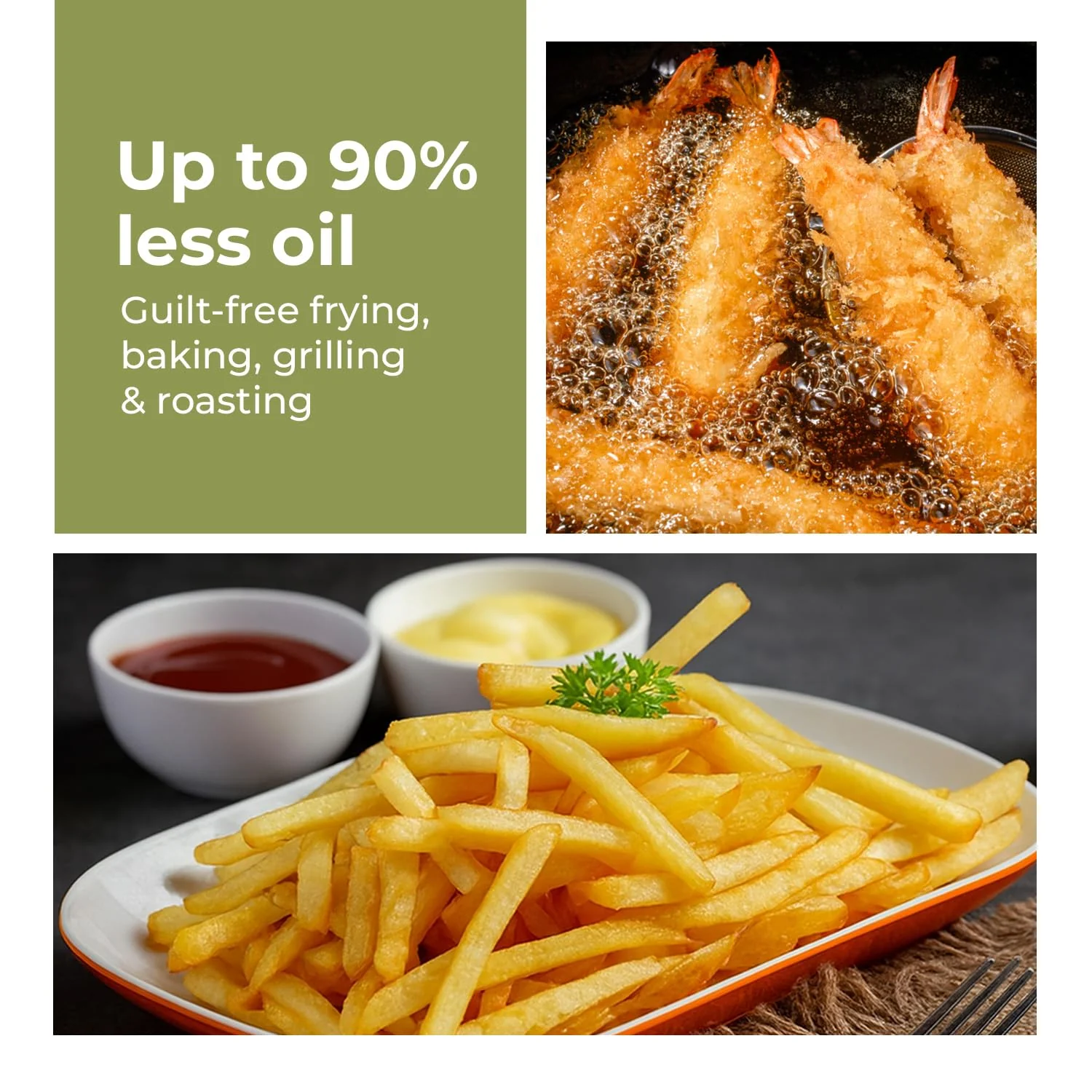 Lifelong 4.2 Litre Digital Air Fryer |Detachable Handle, Touch Control, Non-Stick Basket, Rapid Air Technology |Oil-Free Cooking for Frying, Grilling, Roasting & Baking|Energy Efficient,Compact Design - Image 9