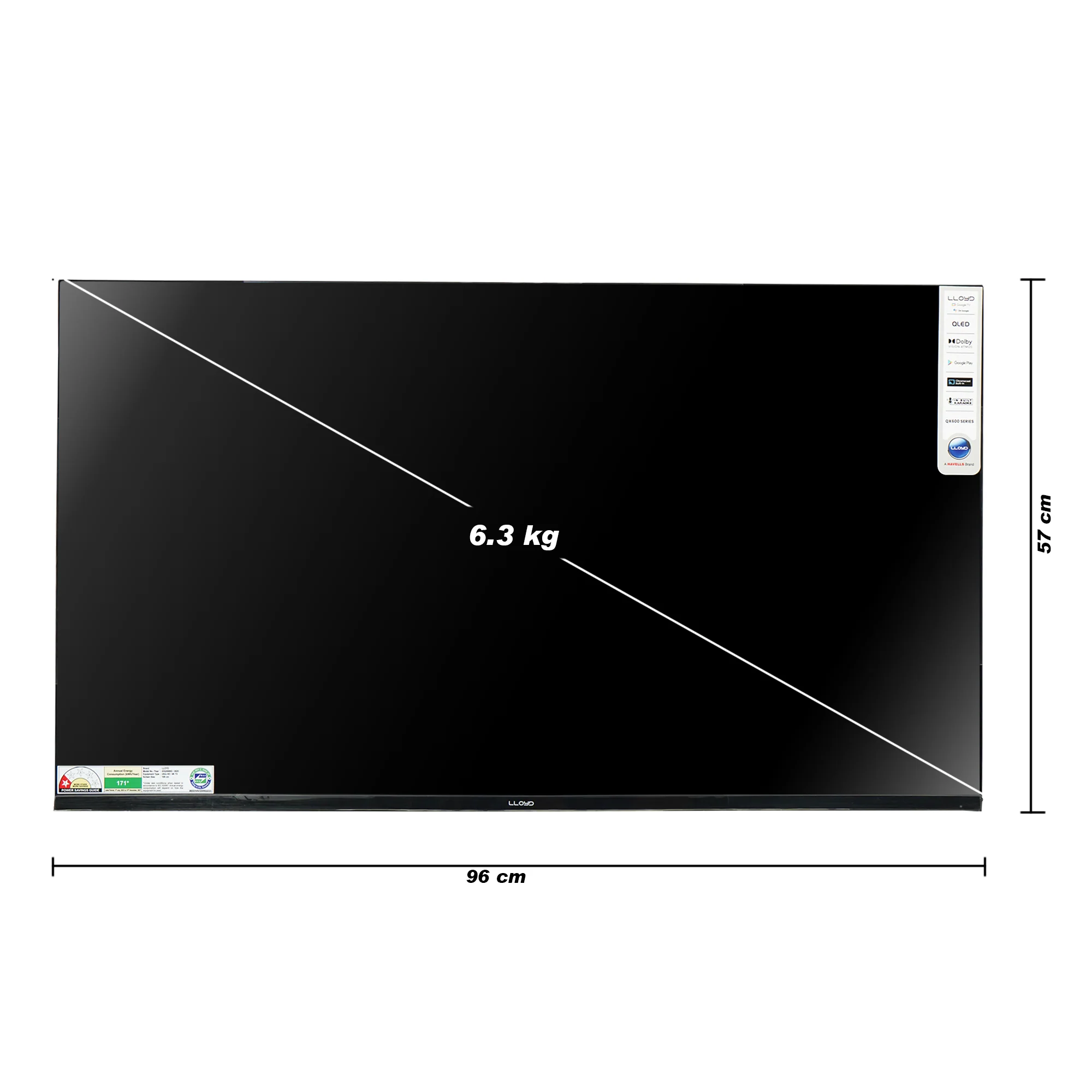 Lloyd 109 cm (43 Inches) 4K Ultra HD Smart QLED Google Smart TV with Built-in Wi-Fi (2025 Model, 43QX600G ,Black,Karaoke Version) - Image 7