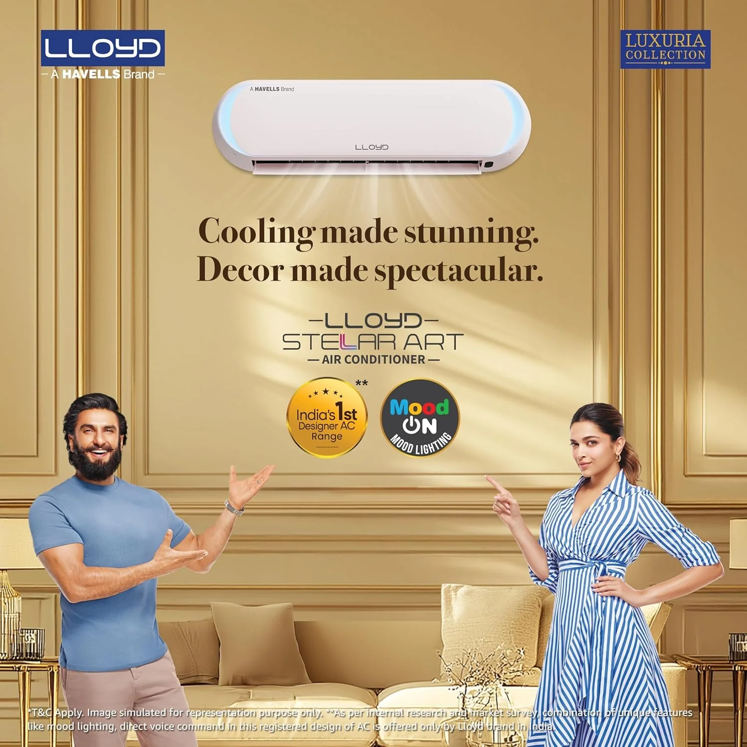 Lloyd Stellar Art 1.5Ton 5 Star Wi-Fi Inverter Split AC (6 in 1 Expandable,Mood Lighting, In-Built Air Purifier, Direct Voice Command, White &amp; Blush Pink, New Launch GLS18V5FWLGT) - Image 4
