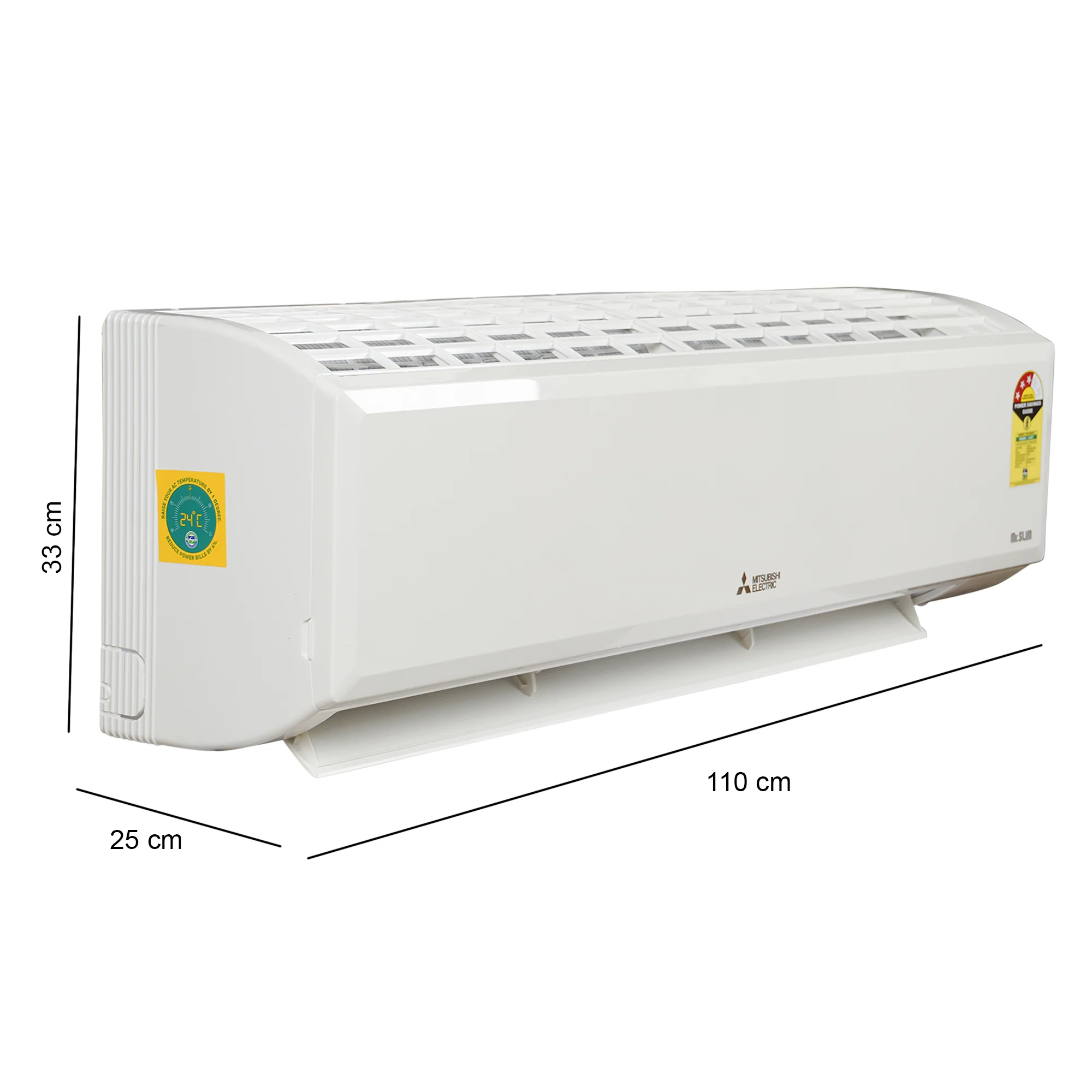 Mitsubishi 1.9 Ton 3 Star Fixed Speed Split AC with 4 Way Swing | Wide & Long Airflow (MS-AGZ24VF,White) - Image 8