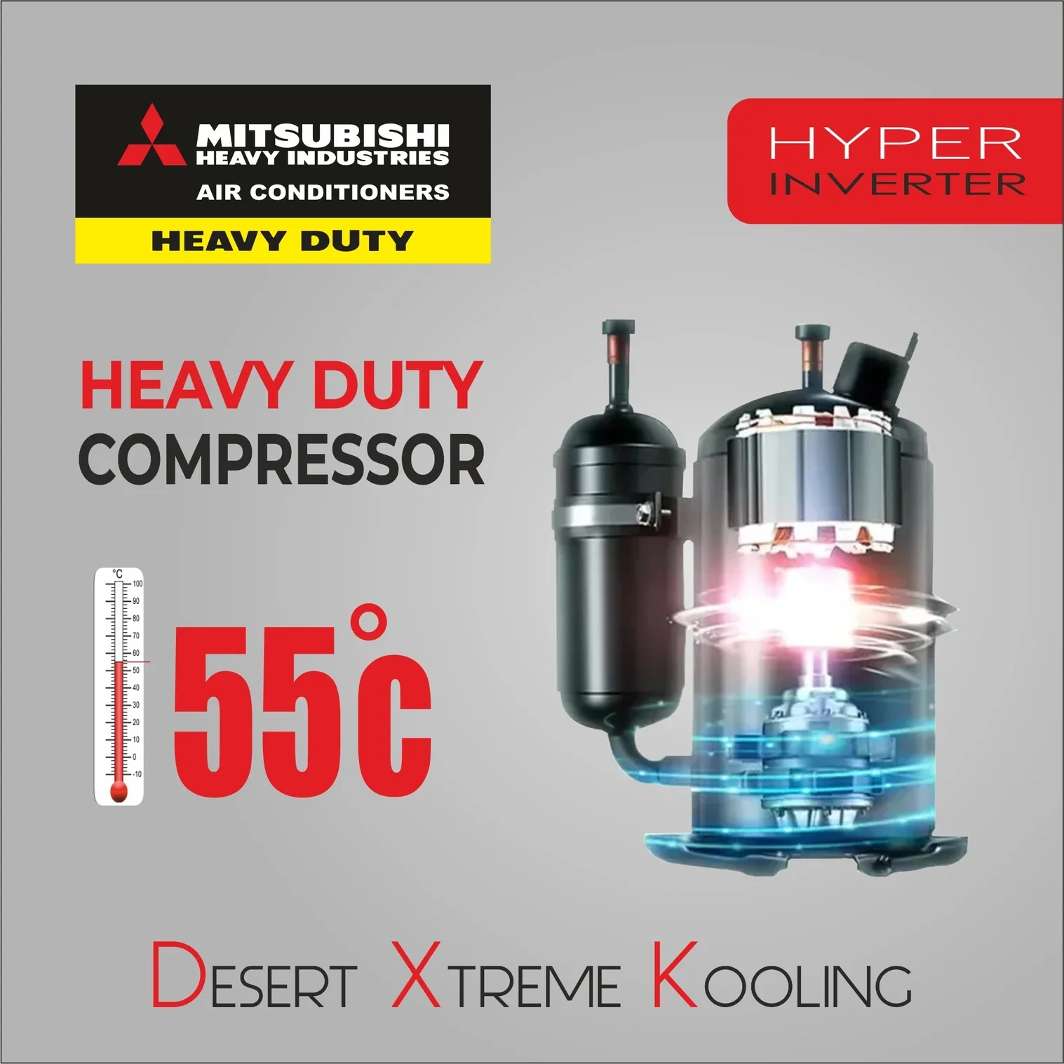 Mitsubishi 2.15 Ton 2 Star Heavy Duty Hybrid Split AC, DXK25CAPDA (Desert Xtreme Kooling, Jetta Series, 2026) - Image 10