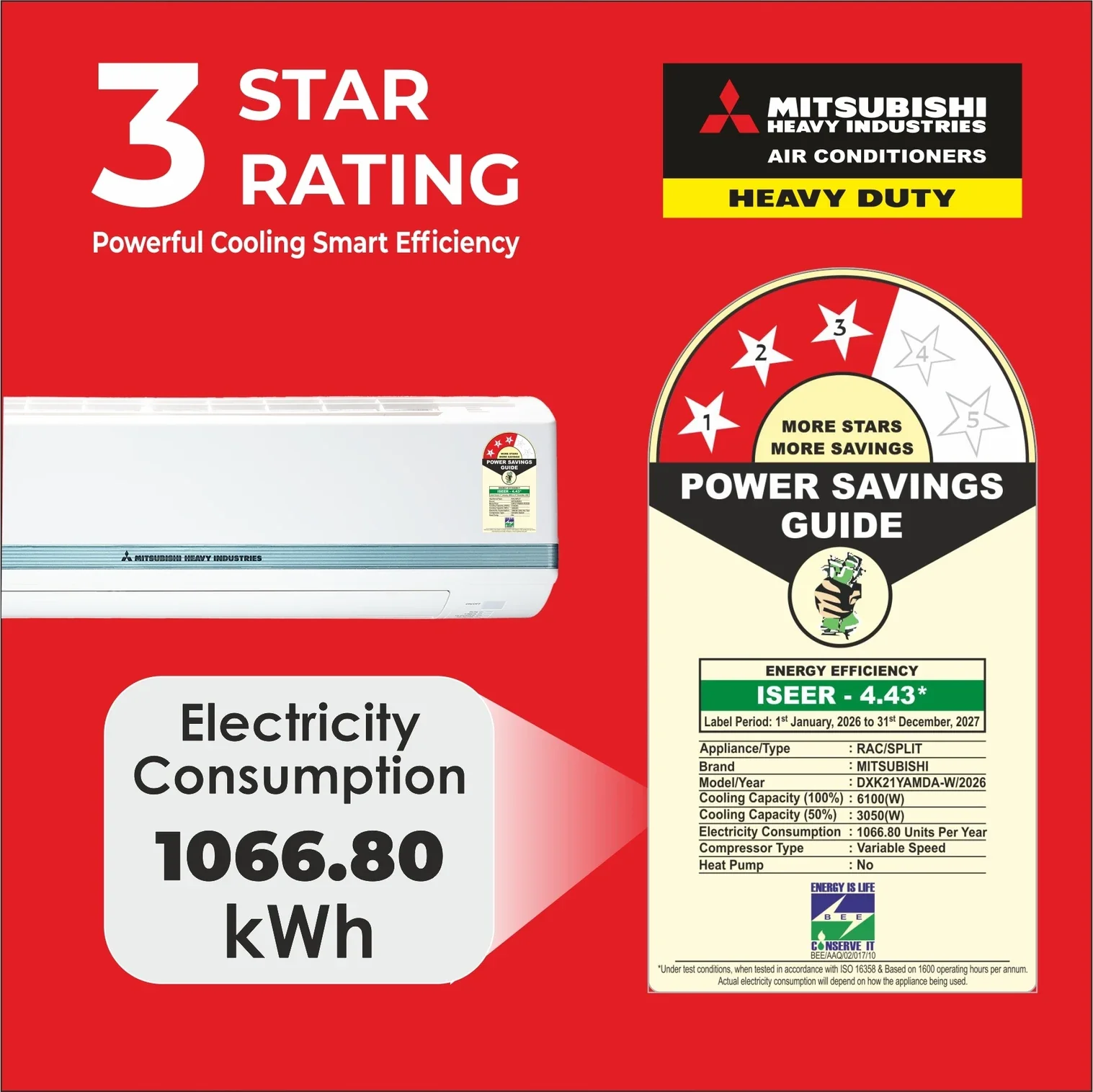 Mitsubishi 2.15 Ton 2 Star Heavy Duty Hybrid Split AC, DXK25CAPDA (Desert Xtreme Kooling, Jetta Series, 2026) - Image 12