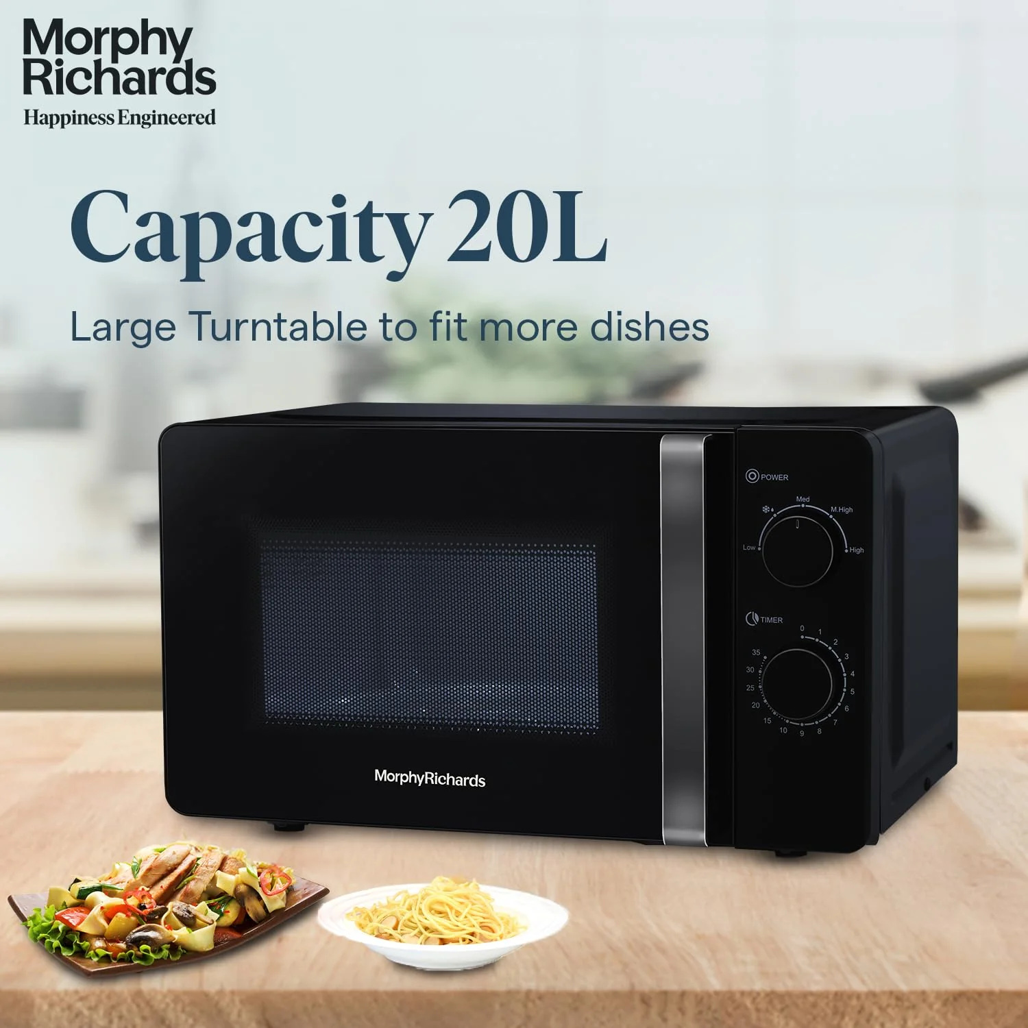 Morphy Richards 20 Litres Solo Microwave Oven| 6 Power Levels| Timer Function|Defrost| Overheat Protection with Auto Shut Off| 2 Year Product Warranty | Black - Image 6