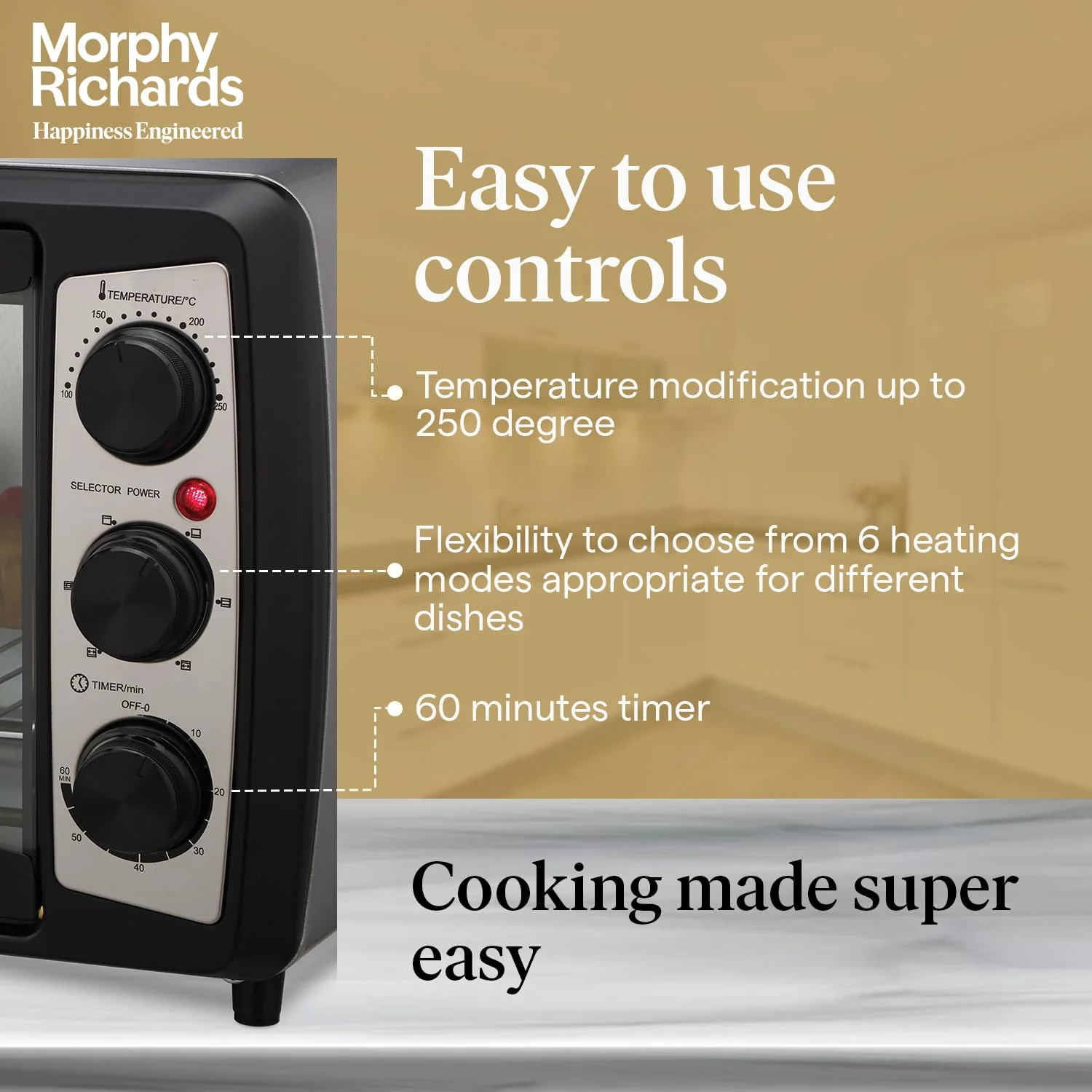 Morphy Richards 20R Otg Oven For Kitchen, Cooking Range With Oven And Grill For Baking, Tandoor, Rotisserie Function, Manual, 1400 Watts, 20L - Image 4