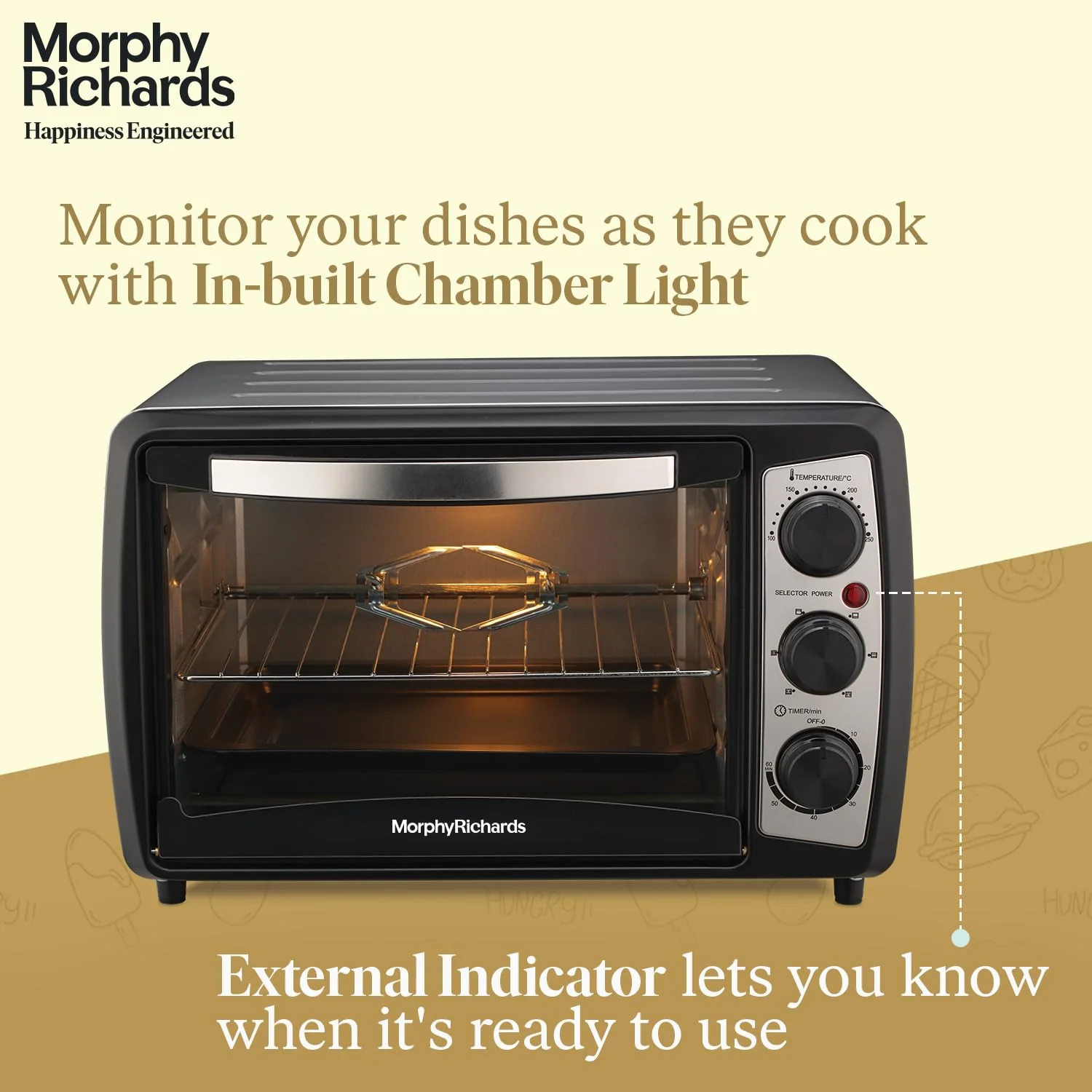 Morphy Richards 20R Otg Oven For Kitchen, Cooking Range With Oven And Grill For Baking, Tandoor, Rotisserie Function, Manual, 1400 Watts, 20L - Image 6