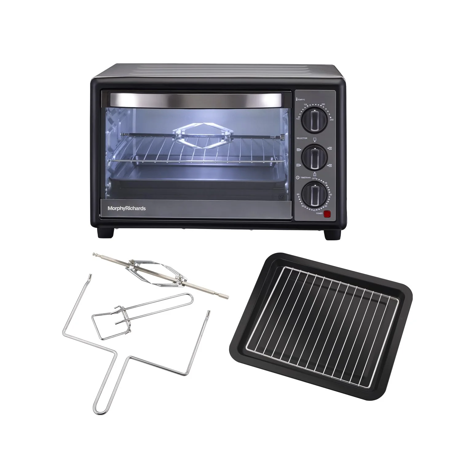 Morphy Richards 30 RC OTG | 30L Oven Toaster Griller | Rotisserie | Multi-Function Baking, Roasting, Grilling &amp; Toasting | 2-Year Warranty | Black - Image 3