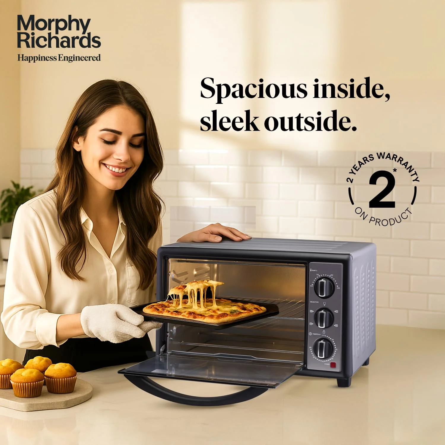 Morphy Richards 30 RC OTG | 30L Oven Toaster Griller | Rotisserie | Multi-Function Baking, Roasting, Grilling &amp; Toasting | 2-Year Warranty | Black - Image 8