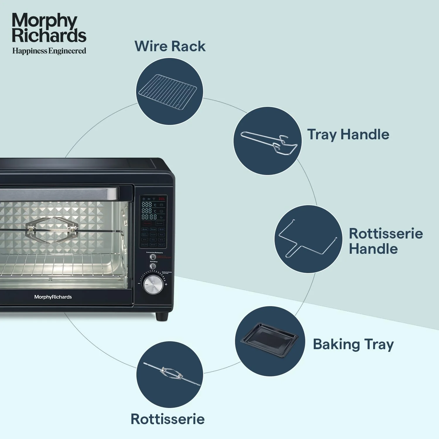 Morphy Richards Digital OTG|Capacity - 40 Litre with 13 Preset Menu|Rotisserie,Convection,In-Built Air-Fryer &amp; Dehydrator Function|2-Yr Warranty - Image 7