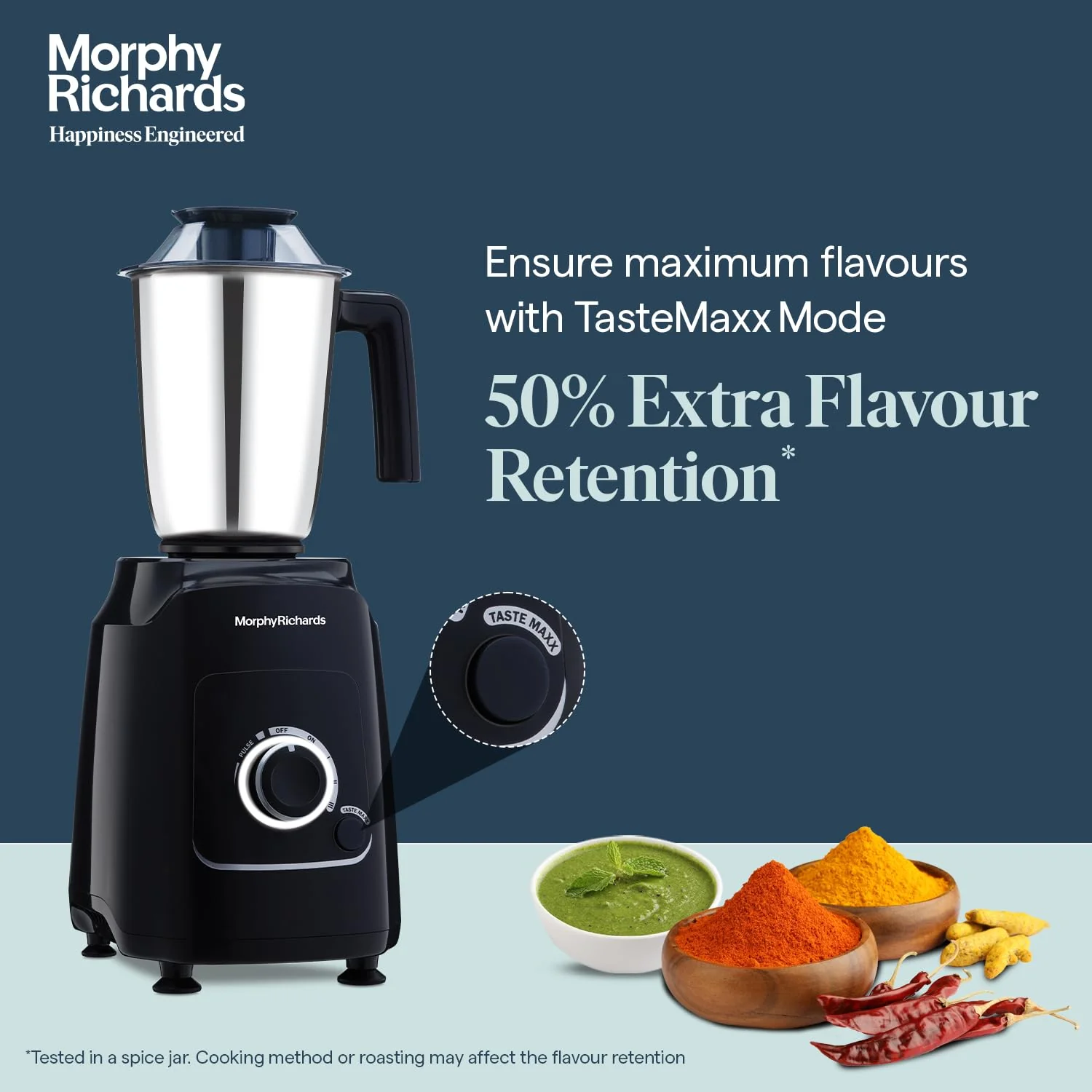 Morphy Richards Grindpro Maxx 4 Jar 1000W Mixer Grinder, Black - Image 3