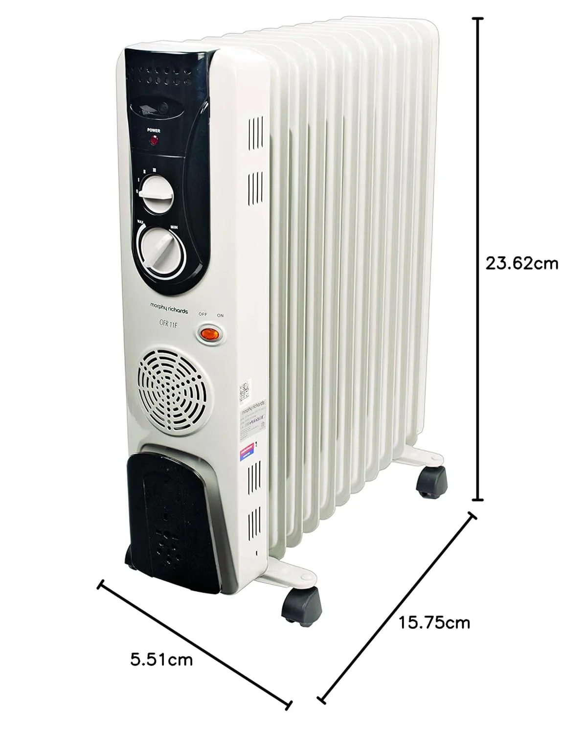 Morphy Richards OFR 11F 11-Fin 2900W Oil Filled Radiator Room Heater | Adjustable Thermostat | Safety Tilt &amp; Auto Thermal Shutoff | Castor Wheels for Easy Mobility | Silent Heating - Image 3