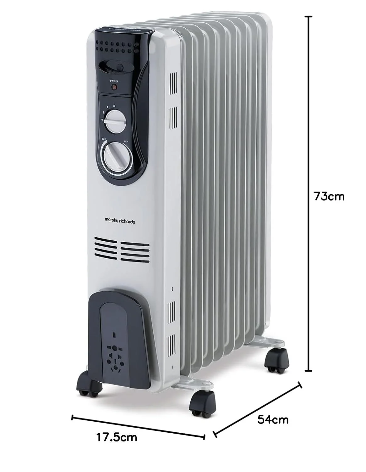 Morphy Richards OFR Room Heater, 09 Fin 2000 Watts Oil Filled Room Heater , ISI Approved (OFR 9 Grey) - Image 3