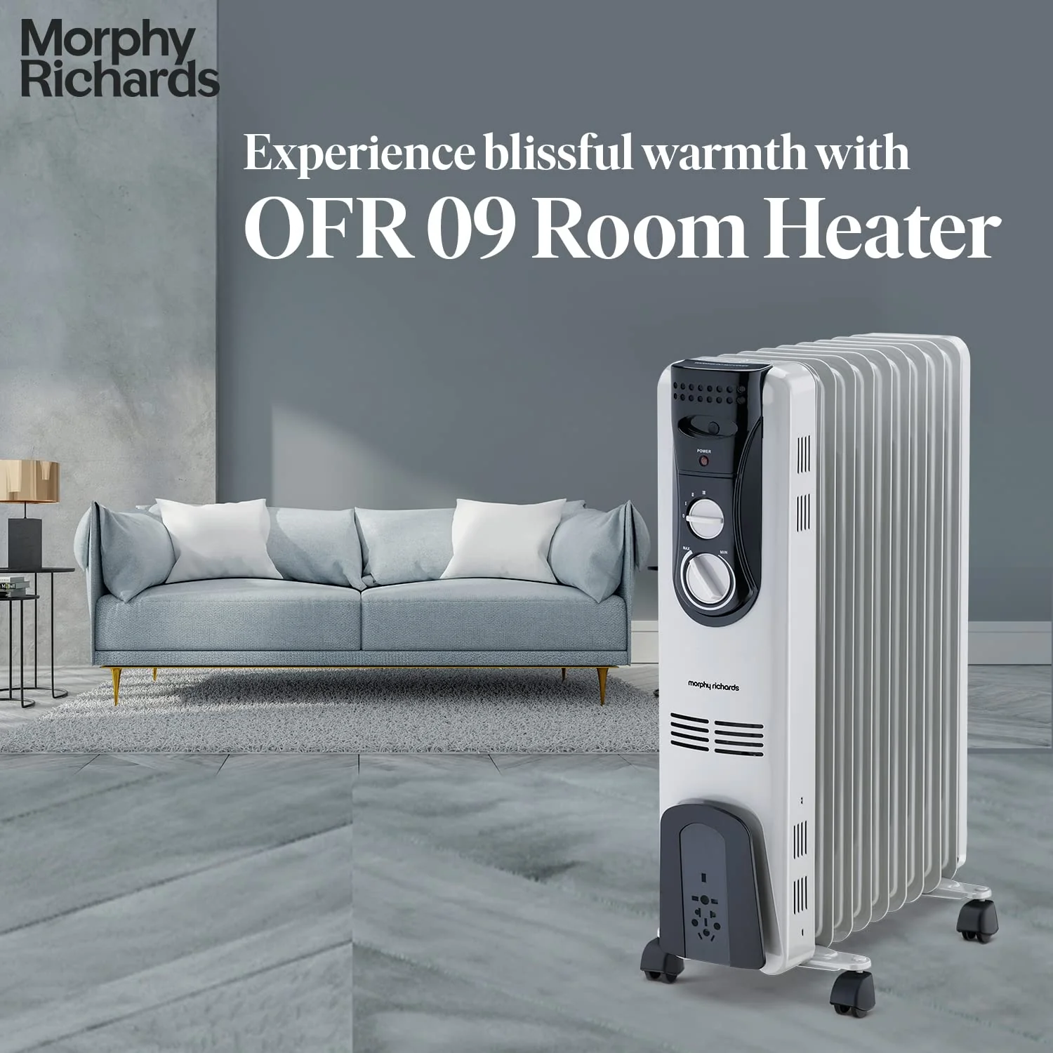 Morphy Richards OFR Room Heater, 09 Fin 2000 Watts Oil Filled Room Heater , ISI Approved (OFR 9 Grey) - Image 5