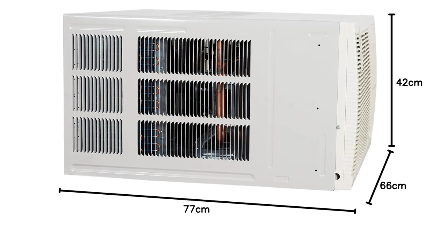 O-General BBAA Series 1.5 Ton 2 Star Window AC With Super Wave Technology 3-Speed Cooling (AXGB18BBAA-B, White) (Without Box, Open Box) - Image 6