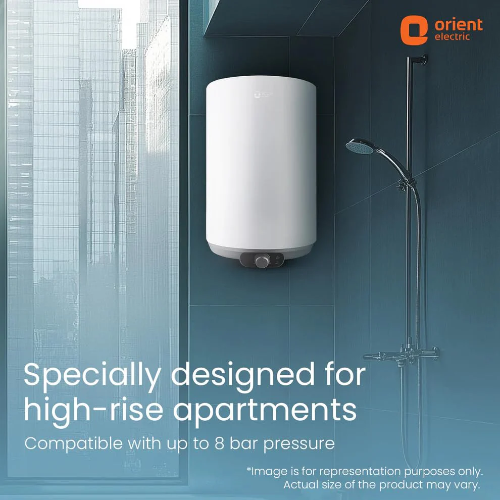 Orient Electric Aquanova Neo 10L 5 Star Storage Water Heater (White, Vertical, 2000W) | Glassline Tank | Incoloy Heating Element | Whirlflow Technology | 7 Years Tank Warranty (White, 10 Liter) - Image 4