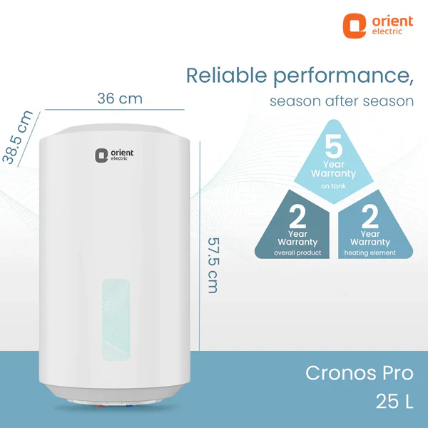 Orient Electric Cronos Pro 25L Storage Water Heater (white) - Image 7