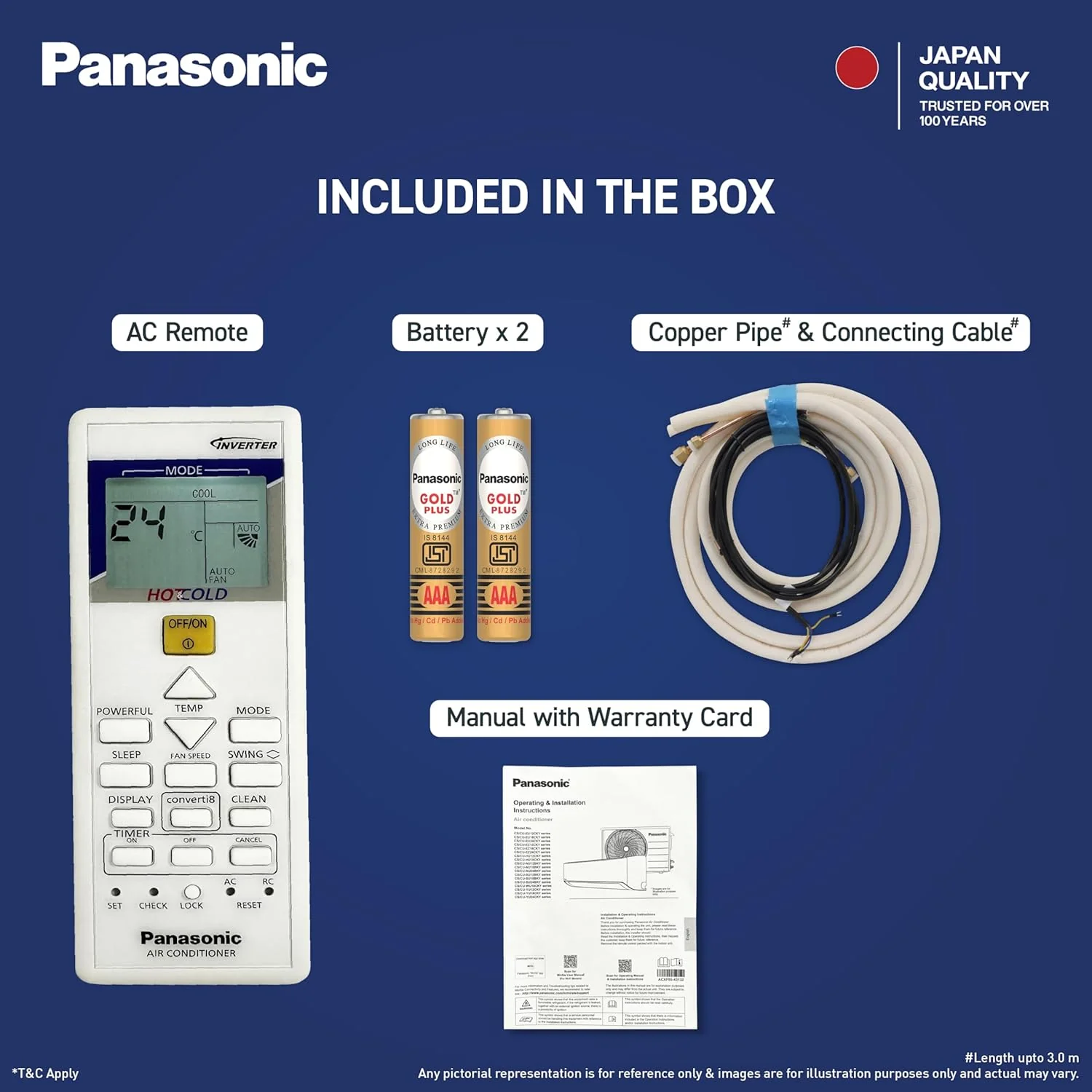 Panasonic 1.5 Ton 3 Star Hot & Cold Inverter Split AC (Crystal Clean, -10~55°C Oper., Copper Condenser, 8in1 Convertible, Higher Airflow, 2-Way, PM0.1 Filter, CS/CU-EZ18CKYF,White, New BEE rated - Image 6