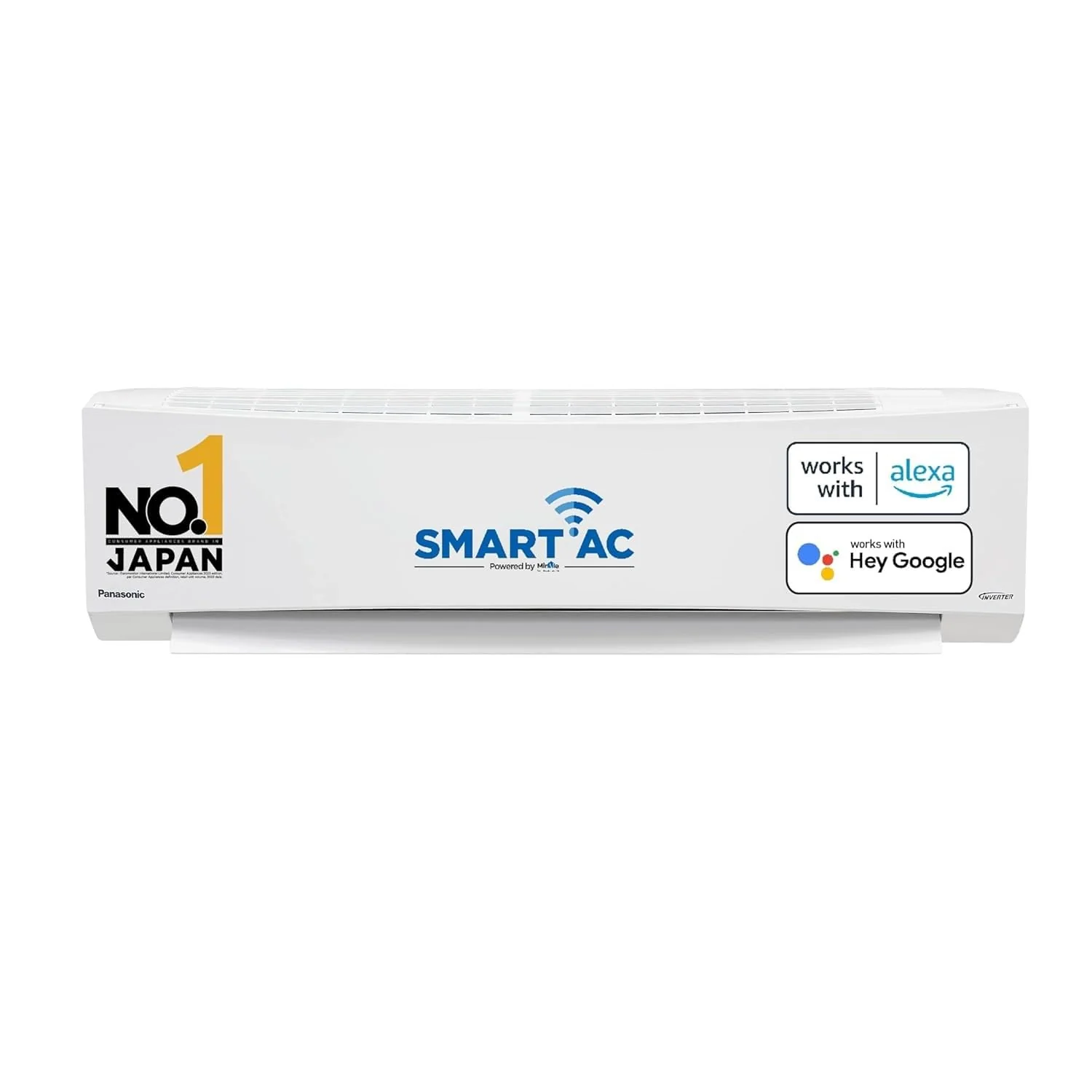 Panasonic 2 Ton 4 Star Wi-Fi Inverter Smart Split AC (Copper Condenser, 7 in 1 Convertible with True AI Mode, 4 Way Swing, PM 0.1 Air Purification Filter, CS/CU-NU24ZKY4W, White)