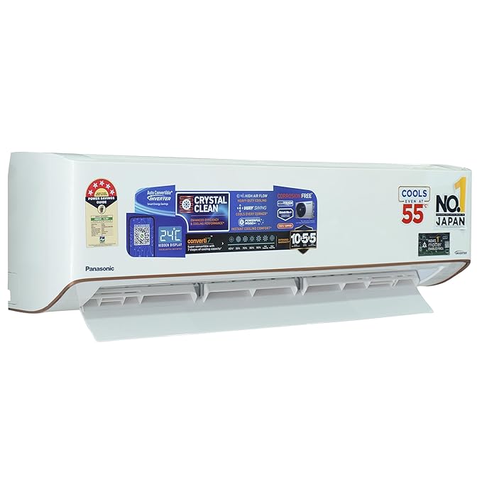 Panasonic EU 7-in-1 Convertible 1.5 Ton 5 Star Inverter Split AC with Temperature Sensors, 4-Way Swing, Copper Condenser (2025 Model, CS/CU-EU18BKY5X), Works at 54Â°C, Crystal Clear Indoor & Outdoor - Image 2