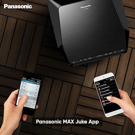 Panasonic SC-UA30GW-K Party Speaker, 300 W RMS, Bluetooth, USB, AUX, FM Radio, USB, Full Karaoke, Airquake Bass, Portable with Handle, 2 mic Jacks (Black) - Image 6