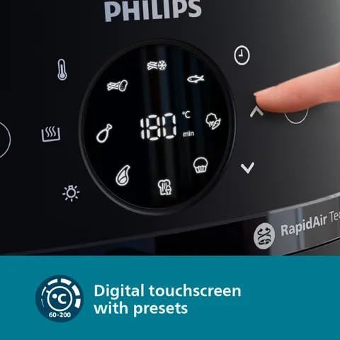PHILIPS NA221/00 4.2L 1500 Watt Digital Air Fryer with Rapid Air Technology (Black) -NA221/00 - Image 7