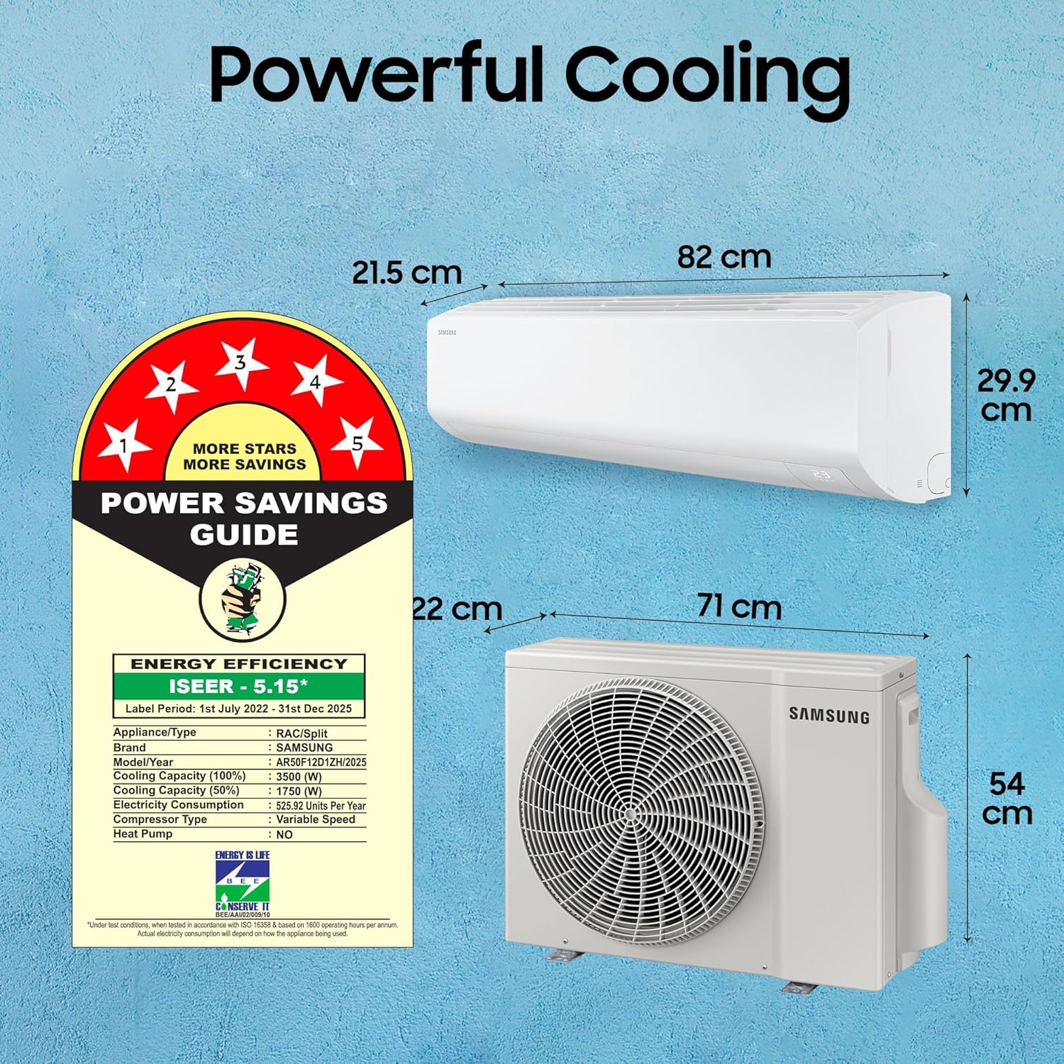 Samsung 1 Ton 5 Star AI Inverter Smart Split AC (WiFi, Energy Saving, Voice Control, Powerful Cooling, Copper, Digital Inverter, 4 Way swing, 5 Step Convertible, BESPOKE AI AR50F12D1ZHNNA) - Image 10