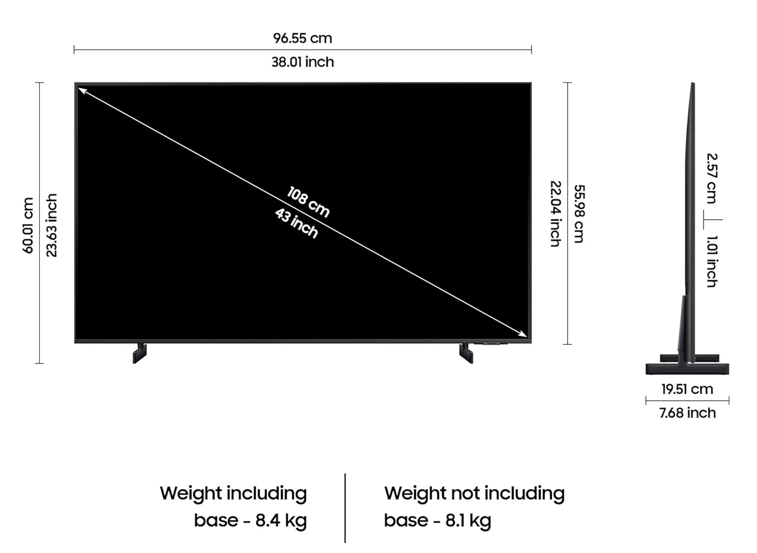 Samsung 108 cm (43 inches) 4K Ultra HD Smart LED TV UA43CU8000KLXL (Titan Grey) - Image 11
