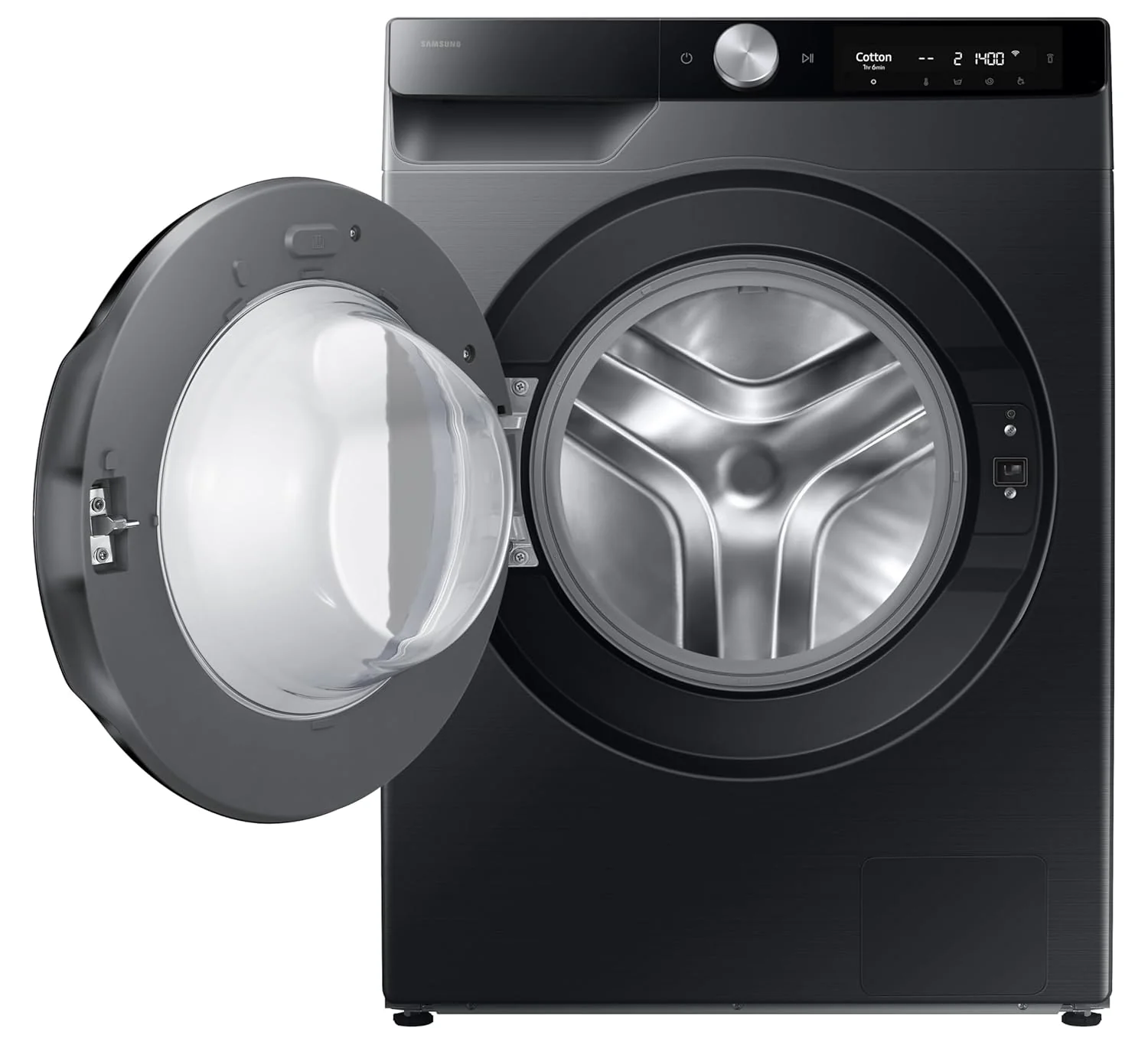 Samsung 12 kg, 5 Star, AI Control, Super Speed, Wi-Fi, Hygiene Steam with Inbuilt Heater, Digital Inverter, Fully-Automatic Front Load Washing Machine (WW12DG6B24ABTL, Black) - Image 2