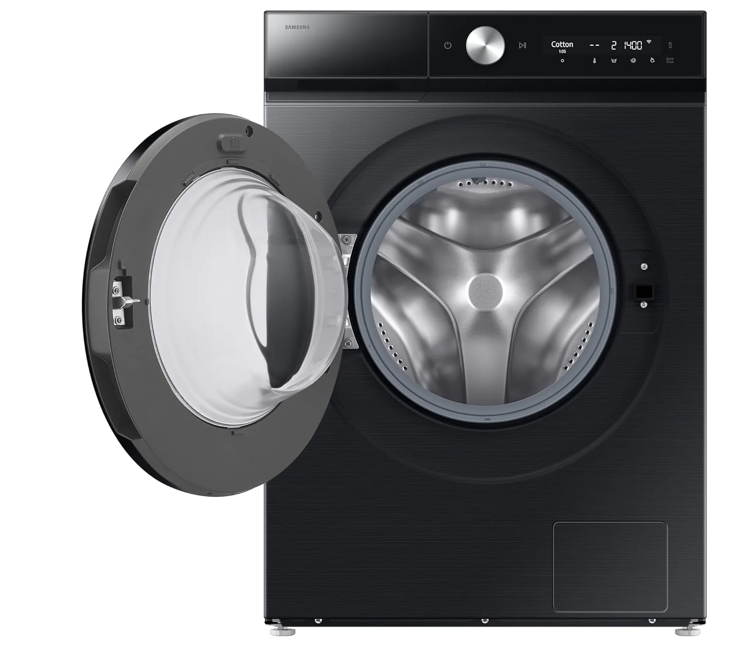 Samsung 12 kg (Wash) / 7 kg (Dry), 5 Star, AI EcoBubble, AI Wash, AI Control, AI Energy Mode, Air Wash, Hygiene Steam, Wi-Fi, Fully-Automatic Front Load Washer Dryer (WD12FB8B94GBTL, Black) - Image 2