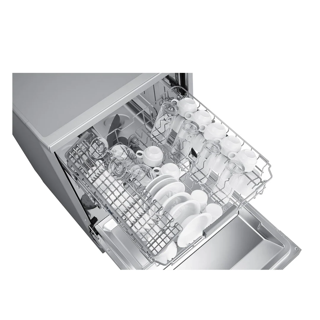 Samsung 13 Place Setting Freestanding Dishwasher with Intensive Wash (DW60M6043FS/TL, Stainless Steel, Hygiene Clean, Height Adjustable Rack) (Open Box / Without Box) - Image 8