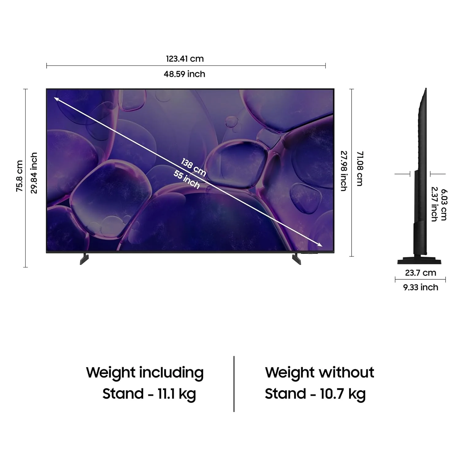 Samsung 138 cm (55 inches) Crystal 4K Ultra HD Smart LED TV UA55U8600FULXL (Black) - Image 2