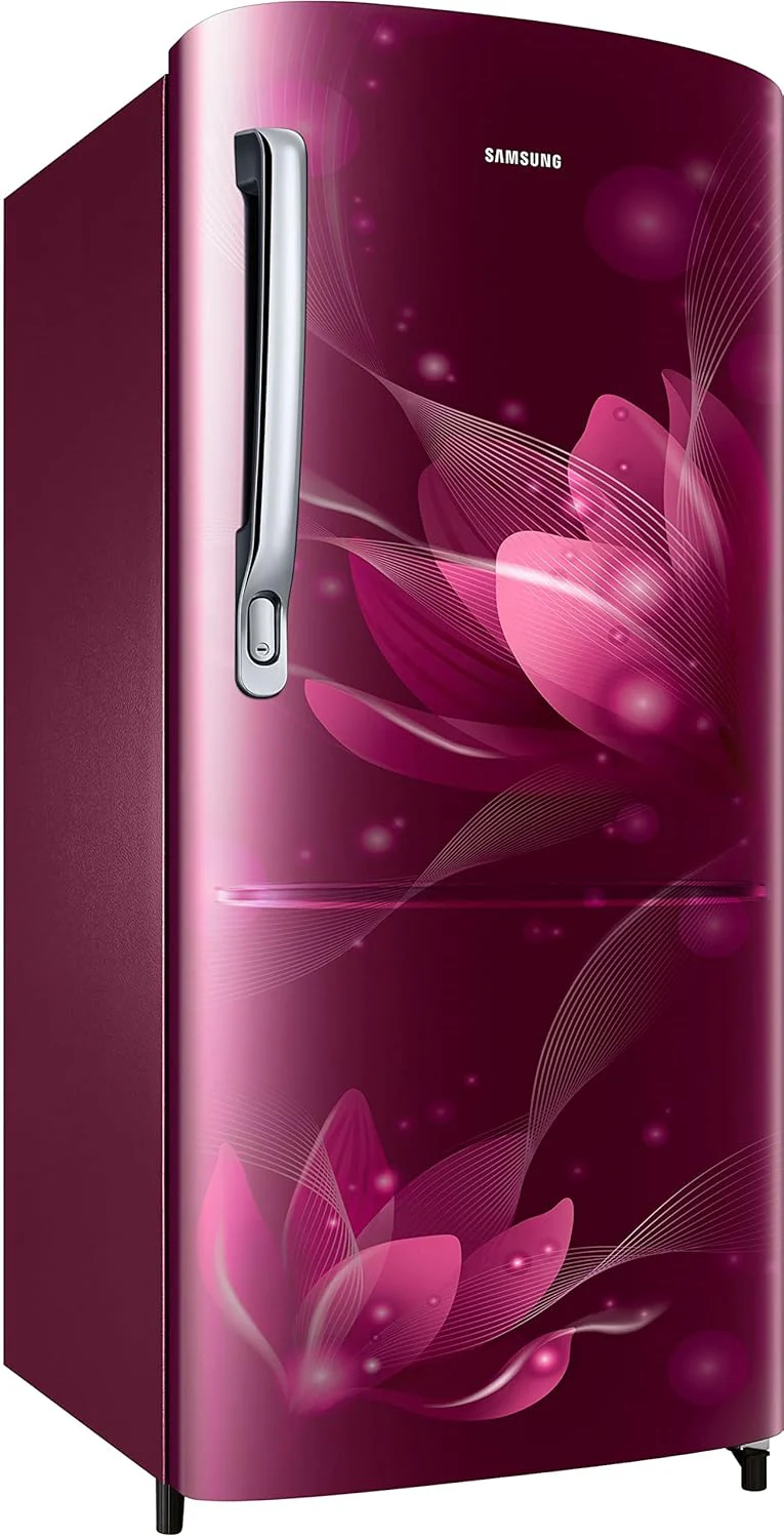 Samsung 183 L, 2 Star, Digital Inverter, Direct-Cool Single Door Refrigerator (RR20C2712R8/NL, Blooming Saffron Red) - Image 5