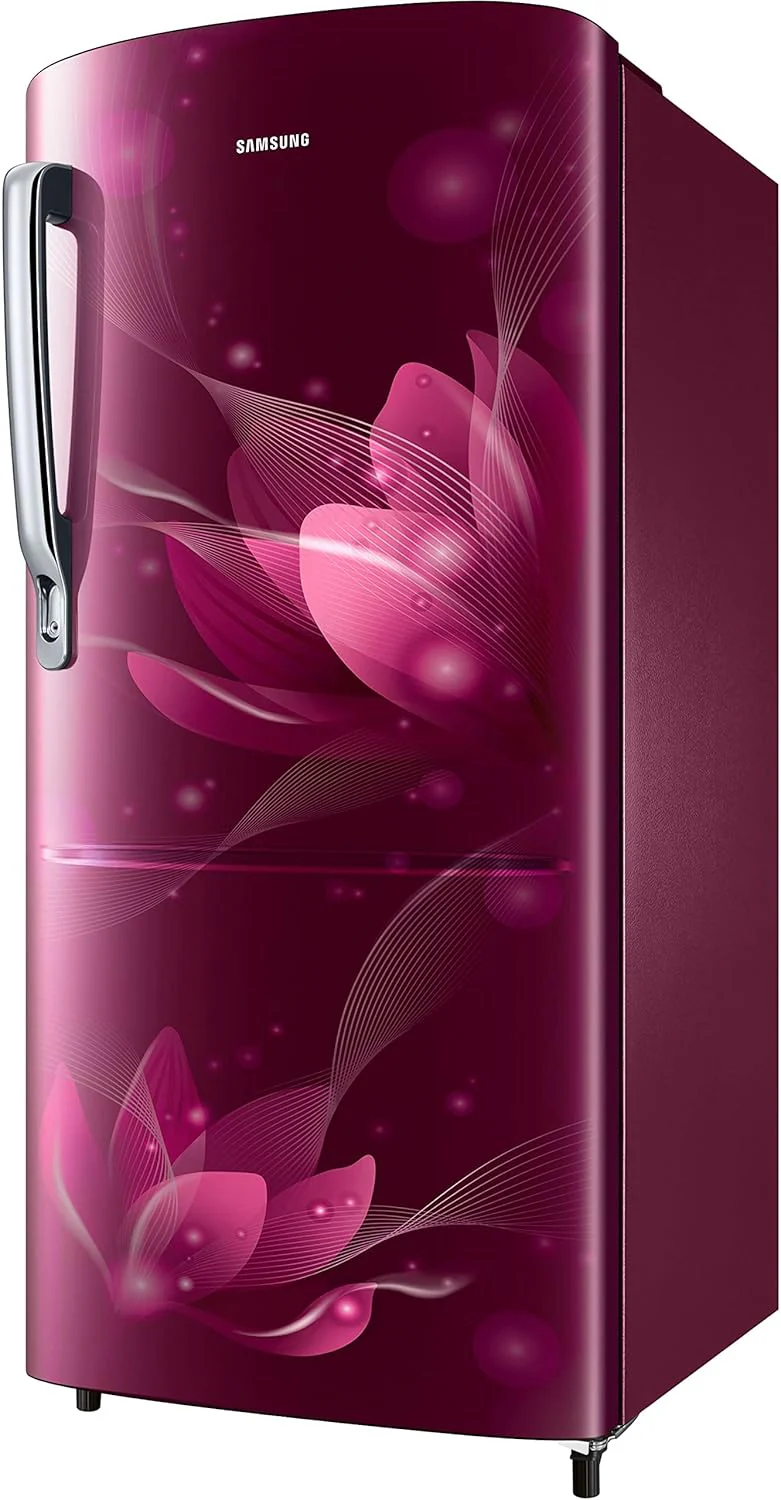 Samsung 183 L, 2 Star, Digital Inverter, Direct-Cool Single Door Refrigerator (RR20C2712R8/NL, Blooming Saffron Red) - Image 6
