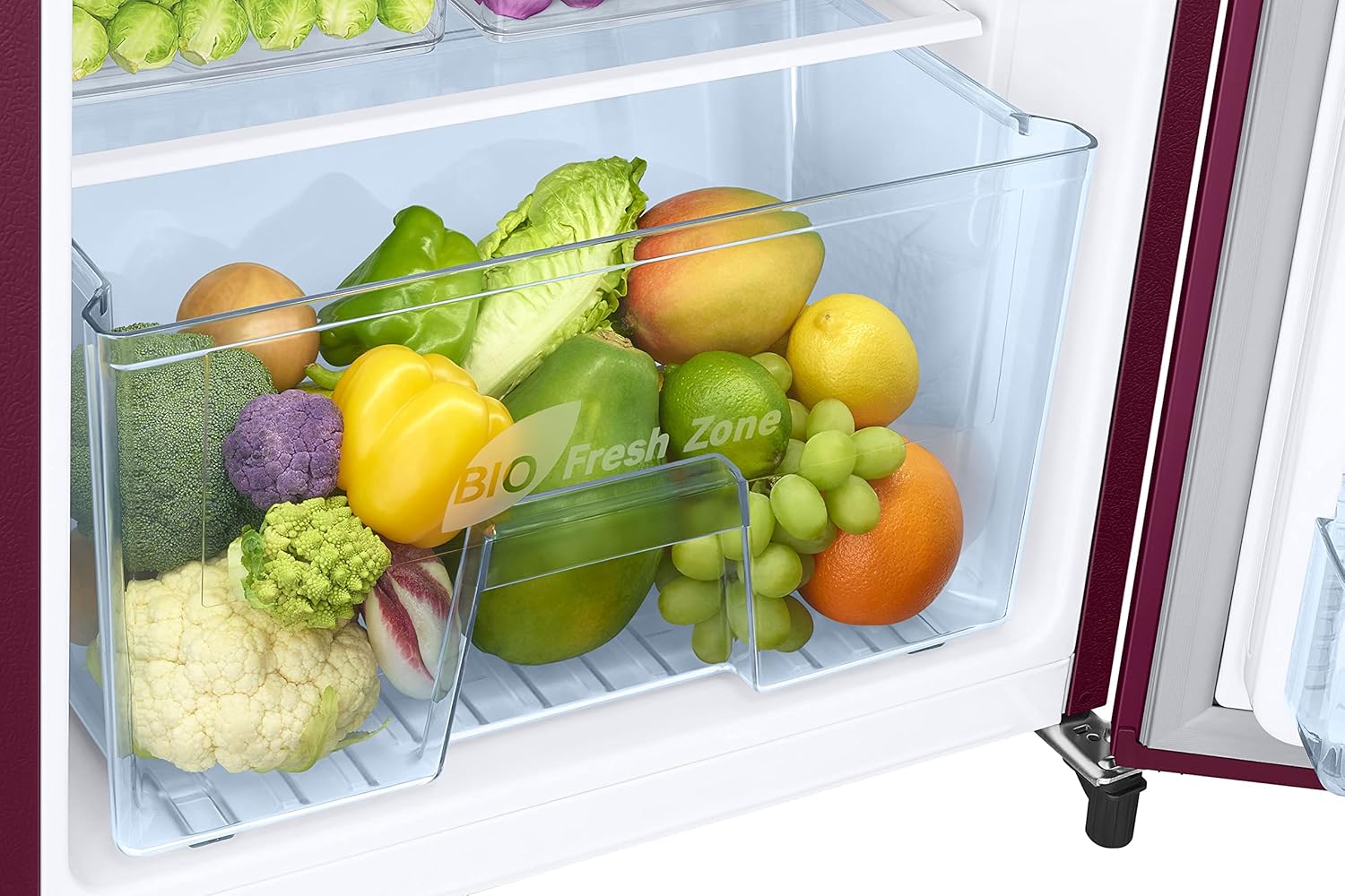 Samsung 183 L, 2 Star, Digital Inverter, Direct-Cool Single Door Refrigerator (RR20C2712R8/NL, Blooming Saffron Red) - Image 8