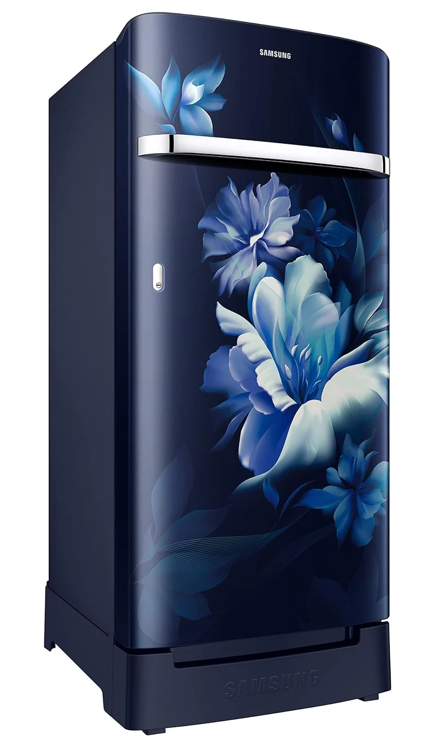 Samsung 189L 5 Star, Inverter, Direct-Cool Single Door Refrigerator (RR21C2H25UZ/HL,Midnight Blossom Blue) Base Stand Drawer - Image 2