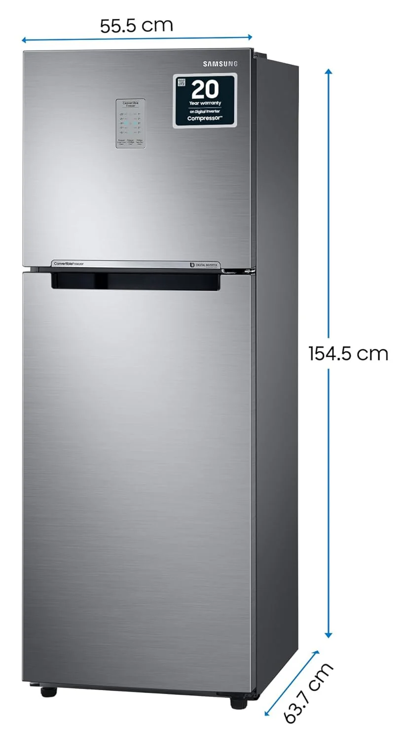 Samsung 236L 3 Star Convertible 3 In 1 Digital Inverter Frost-Free Double Door Refrigerator Appliance (RT28C3733SL/HL,Ez Clean Steel) - Image 9